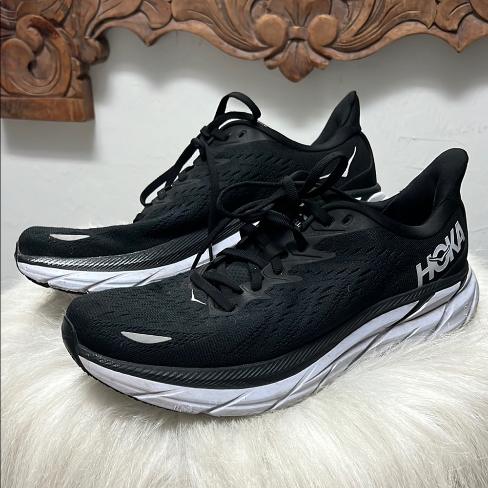 Hoka Black and White Women's Sneakers